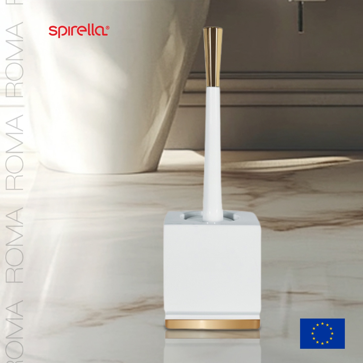 

Ерш для унитаза Spirella Roma, белый с золотом