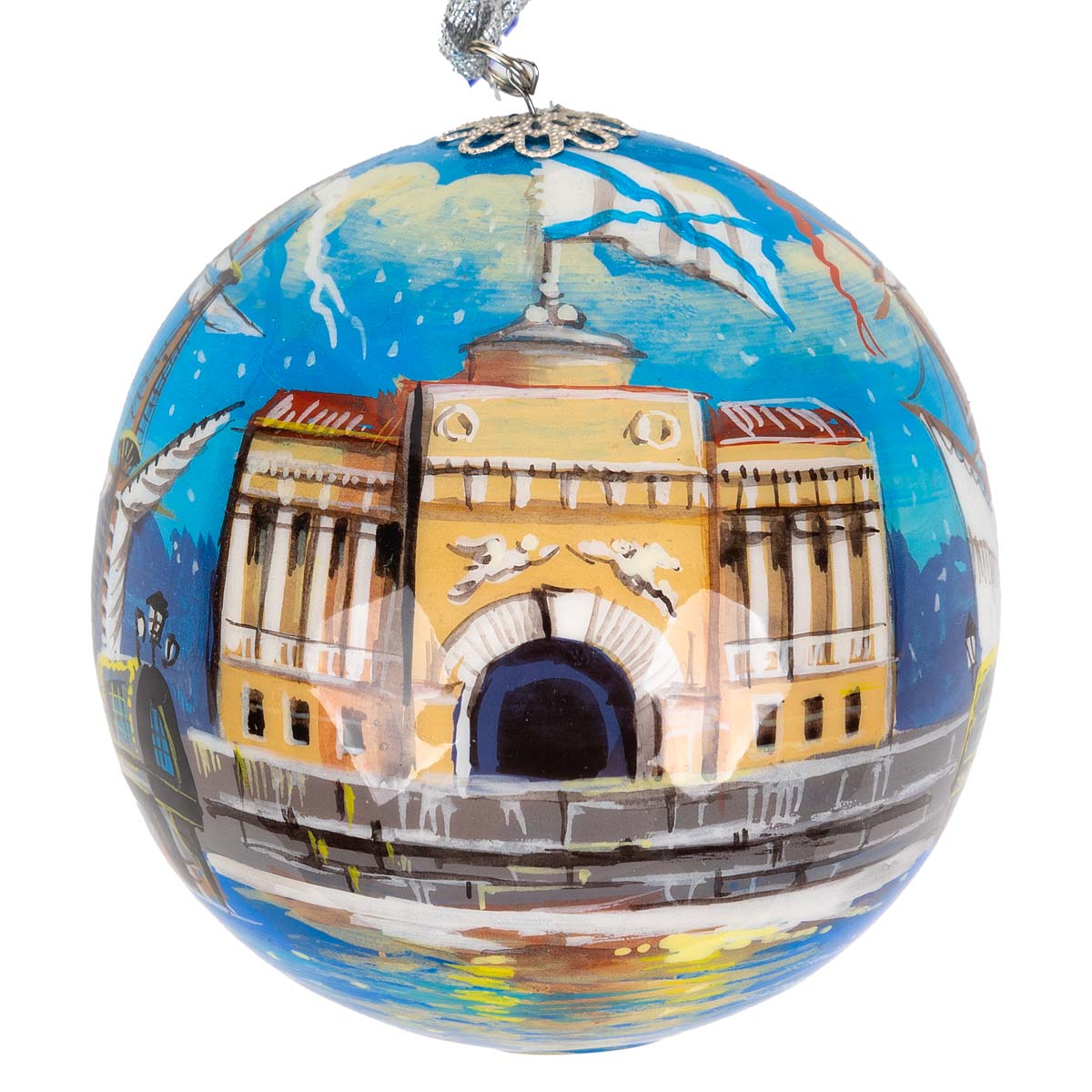 

Шар деревянный ручной работы Мануфактура подарков Петербург 7,5см