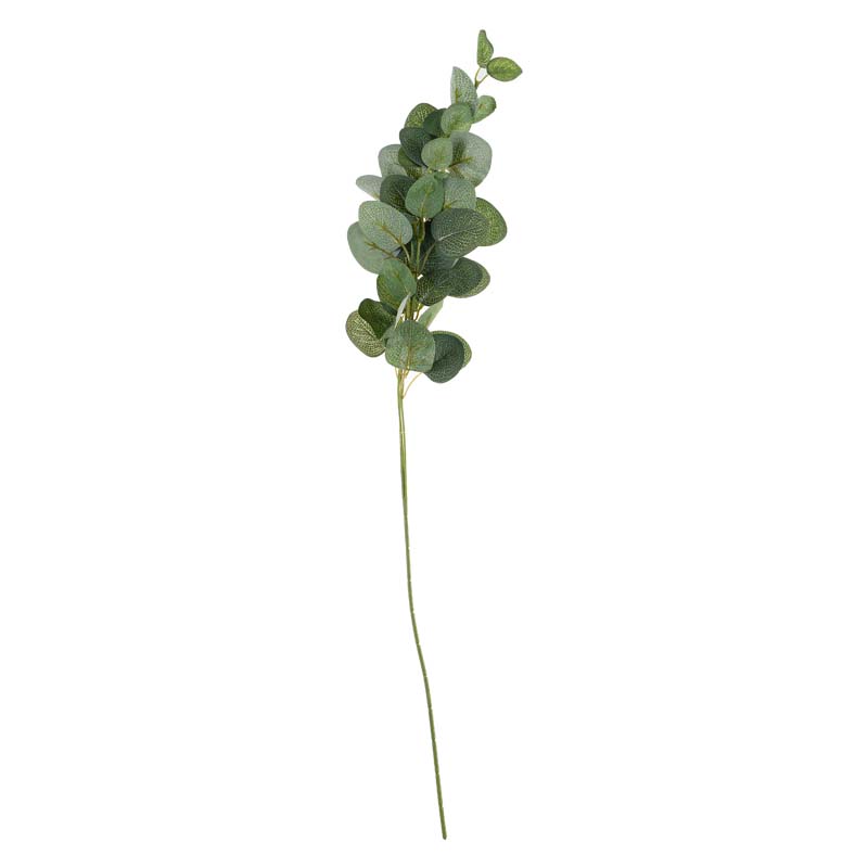 Цветы искусственные FloDecor Ветка эвкалипта 68см, цвет зеленый