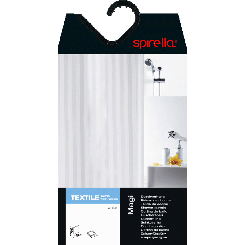 Штора для ванной Spirella Magi-Satin, 240х180см, цвет белый Spirella 1011135, размер 240x180 - фото 2