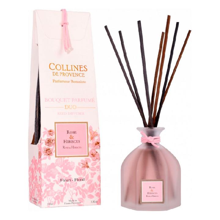 Диффузор Collines de Provence Duos Parfumes Rose and Hibiscus 100мл