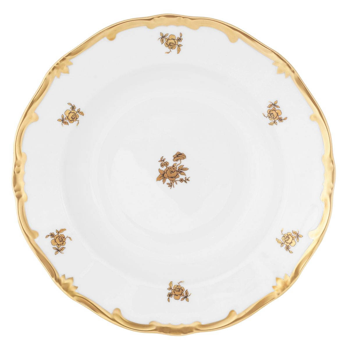 

Набор тарелок глубоких Weimar Porzellan Роза Золотая 6шт