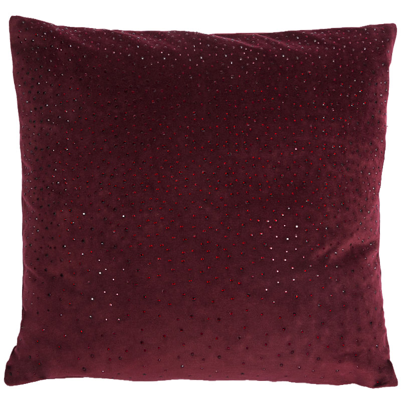 Наволочка декоративная Sofi De Marko Кристал, цвет бордовый тесьма декоративная с пайетками 12 мм 9 ± 0 5 м серебряный