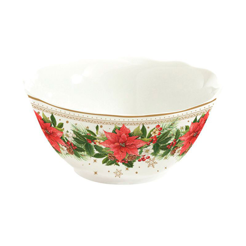 

Салатник 11,5см Easy Life Poinsettia, Белый;зеленый;красный