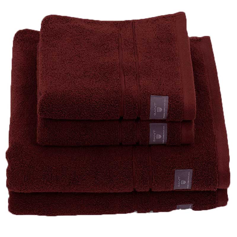 

Полотенце махровое Gant Home Premium Terry 30x50см, цвет бордовый, Красный