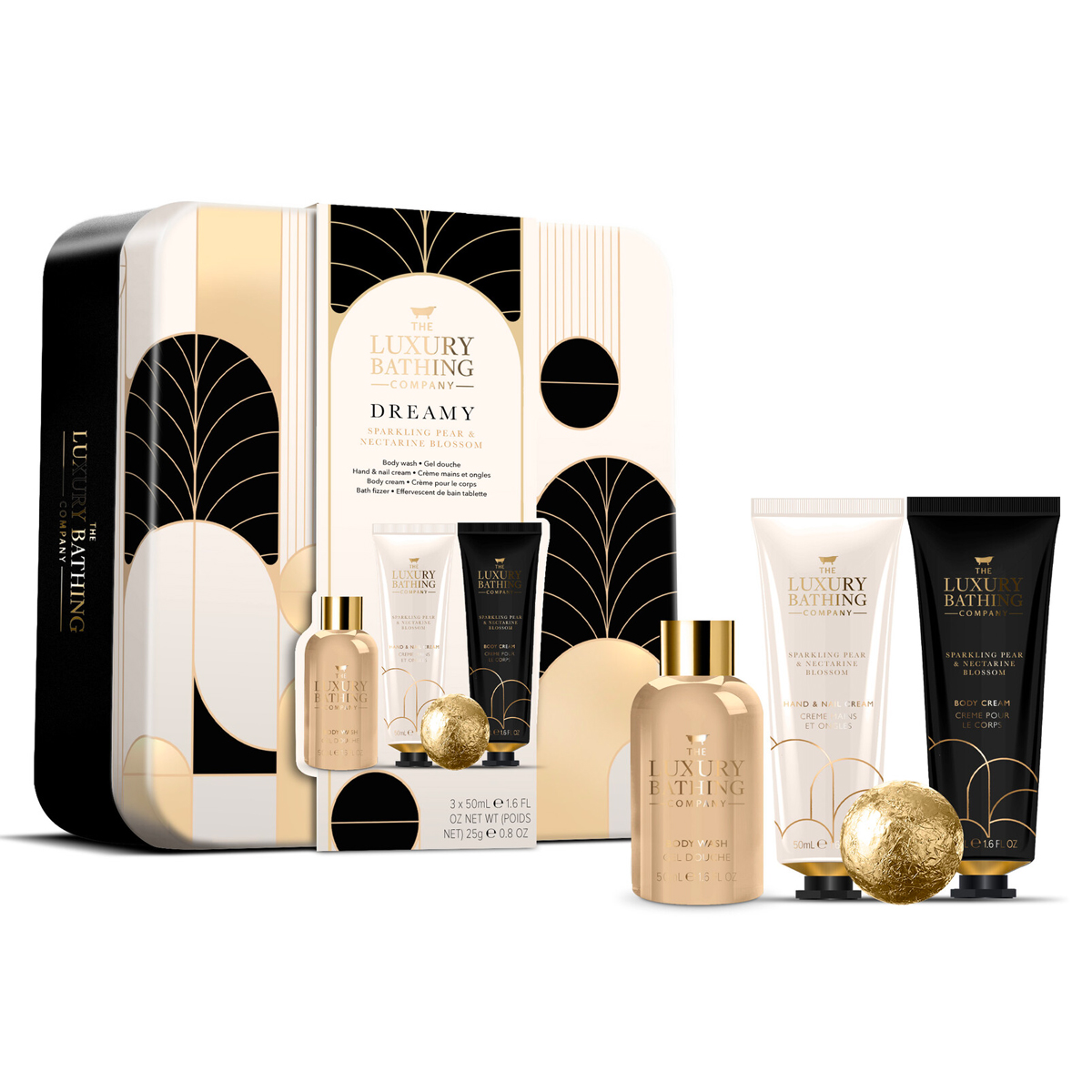 

Подарочный набор The Luxury Bathing Company Мечтательный Сверкающая груша и цветок нектарина