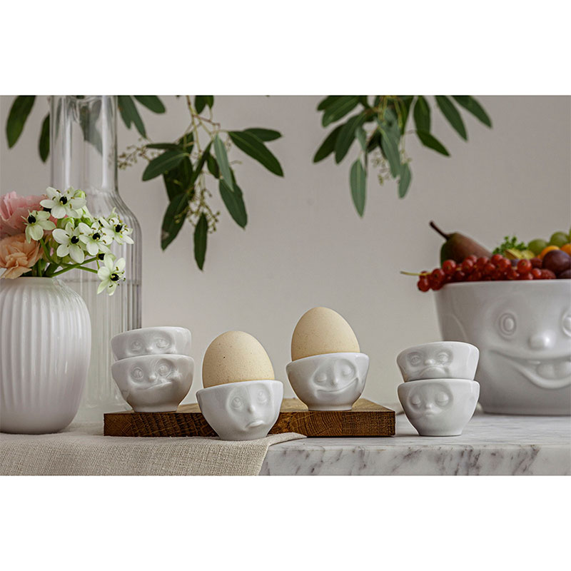 Набор подставок для яиц Tassen Мимика Happy & Hmpff Tassen T01.53.01, цвет белый - фото 5
