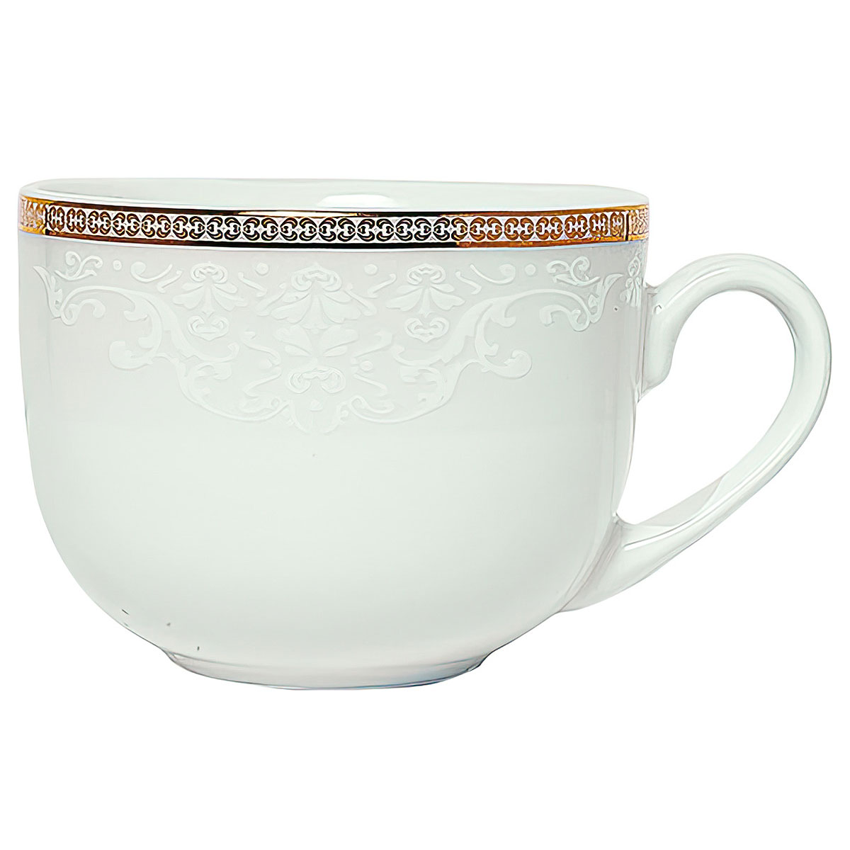 Чашка чайная Zarin Riva Gold Zarin 004/044/0008/0731, цвет белый