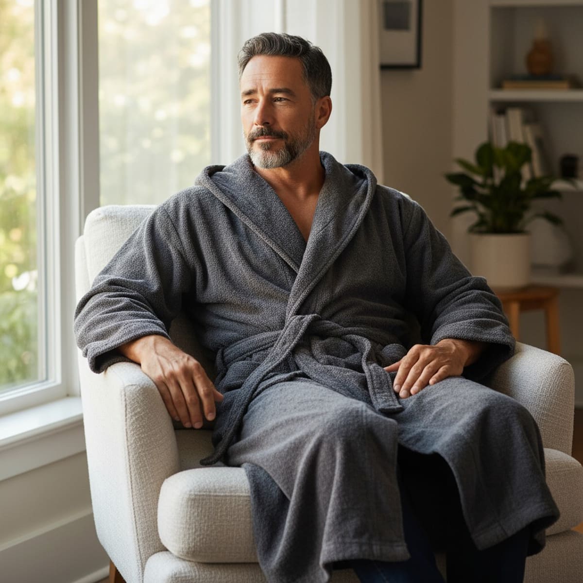 

Халат махровый Cogal Basic Blue размер XL, антрацит