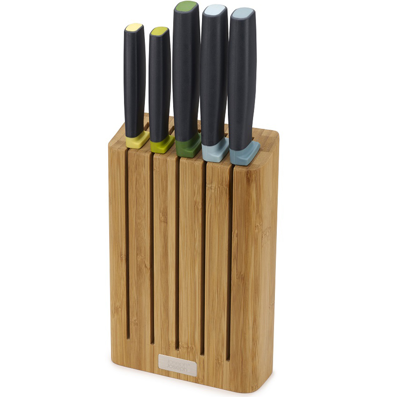 Набор ножей Elevate  Knives Bamboo в подставке из бамбука набор фруктов и овощей на липучке в банке
