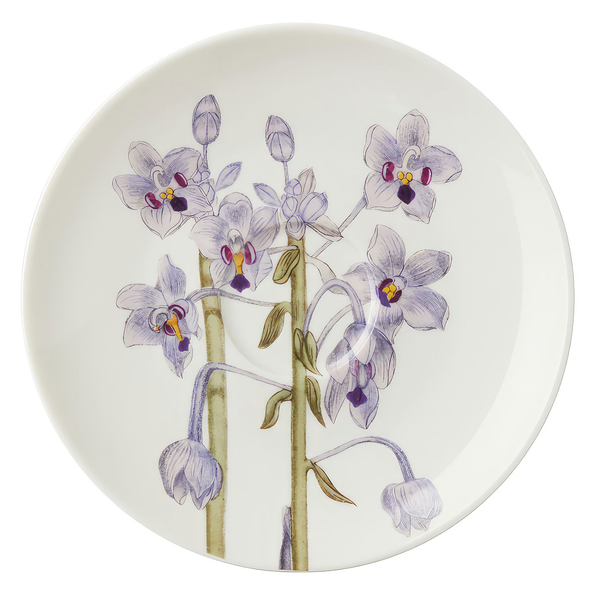 Чайная пара Maxwell & Williams Орхидея лиловая Maxwell & Williams MW496-HV0460, цвет белый - фото 4