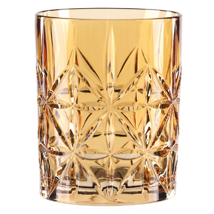 HIGHLAND - Стакан оранжевый низкий 345мл бессвинцовый хрусталь
