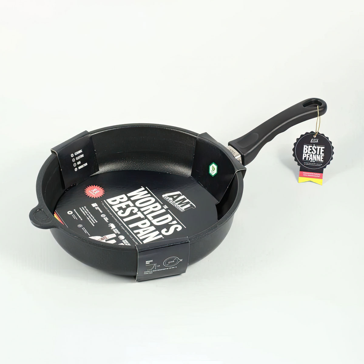 Сковорода глубокая индукционная AMT Frying Pans Titan 28см AMT AMTI-728FIX, цвет черный - фото 4