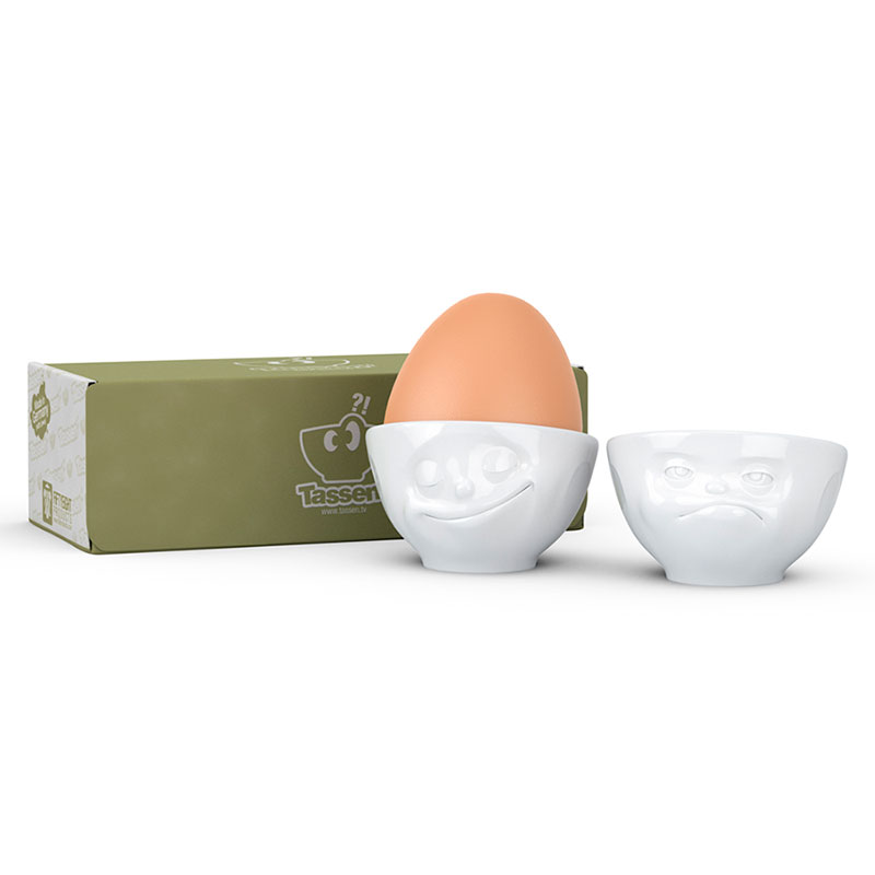 Набор подставок для яиц Tassen Мимика Happy & Hmpff Tassen T01.53.01, цвет белый - фото 4