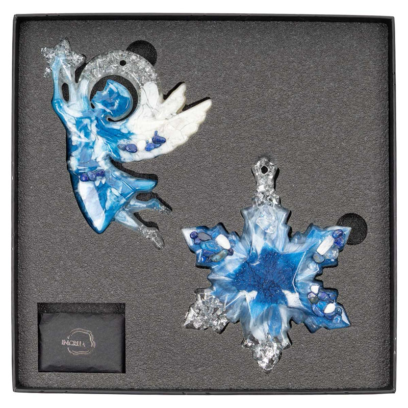 

Набор елочных игрушек из содалита Incrua Ангел и Звезда