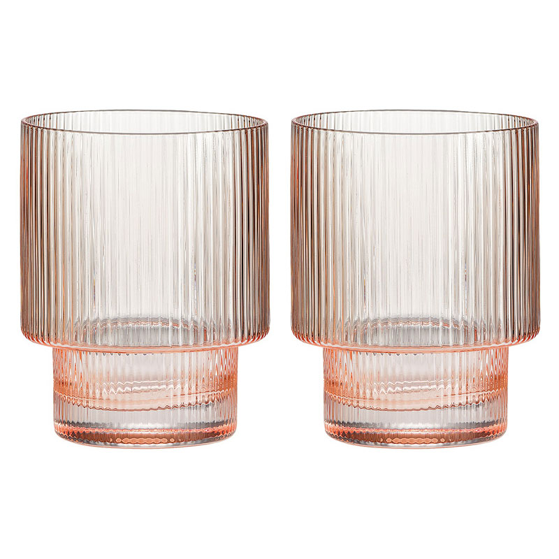 Набор стаканов для воды Pozzi Milano 1876 Modern Classic 320мл 2шт, розовый
