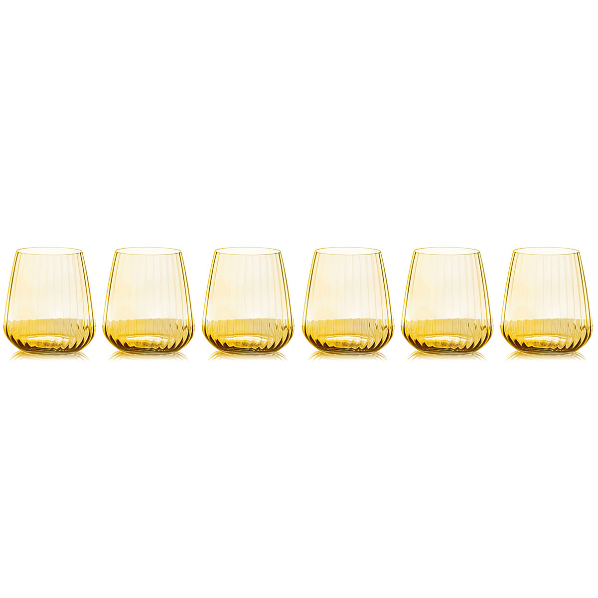 Набор стаканов для виски Le Stelle Opium 450мл, янтарный Le Stelle LR-013, цвет желтый - фото 1