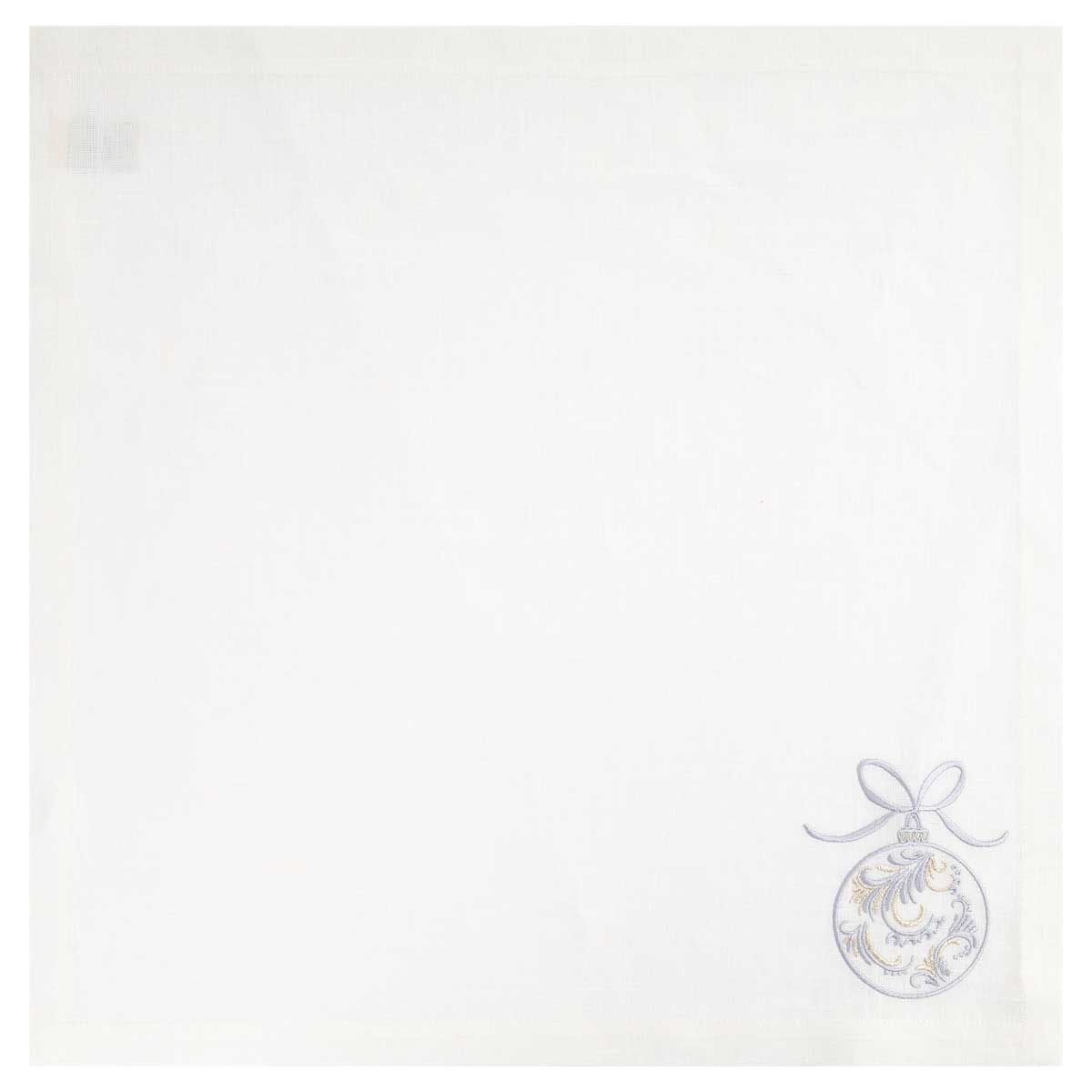 

Салфетка сервировочная Amitile Шарик, цвет белый вышивка цветная