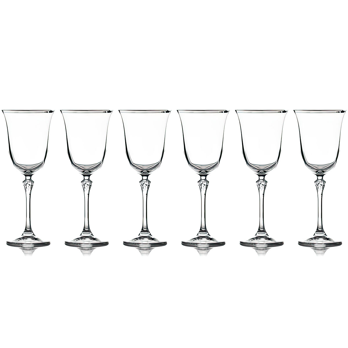Набор бокалов для вина Le Stelle Gemma, платина Le Stelle LR-045, цвет прозрачный