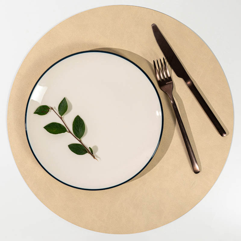 

Салфетка подстановочная круглая Vero, цвет кремовый