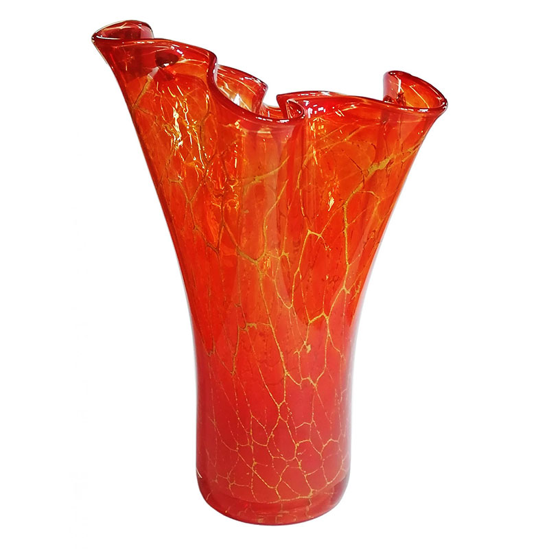 Ваза Jozefina Фламбе ваза glasar фарфоровая с крышкой и бронзовыми элементами голубая 39 37см
