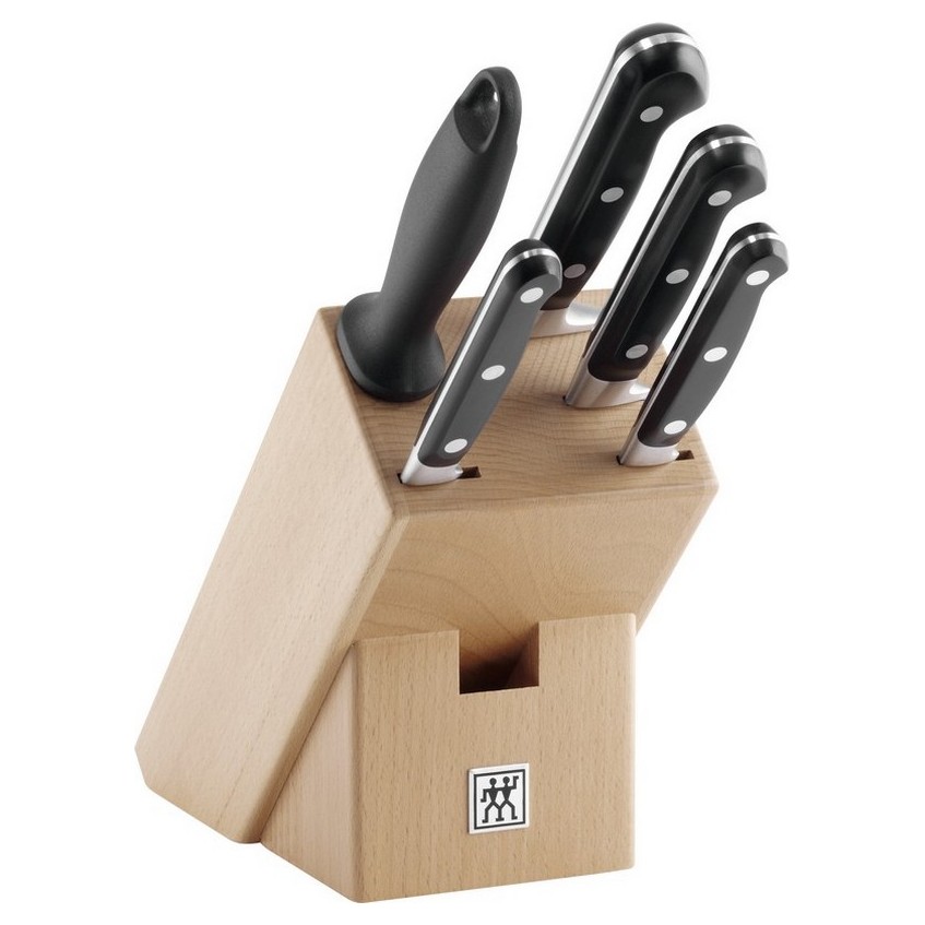 Набор кухонных ножей Zwilling Professional S, 5 предметов в подставке набор кухонных ножей zwilling pro 38430 007