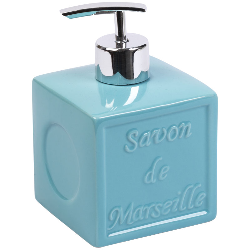 Дозатор для жидкого мыла Spirella Savon De Marseille, голубой дозатор для жидкого мыла berossi spacy цвет голубой