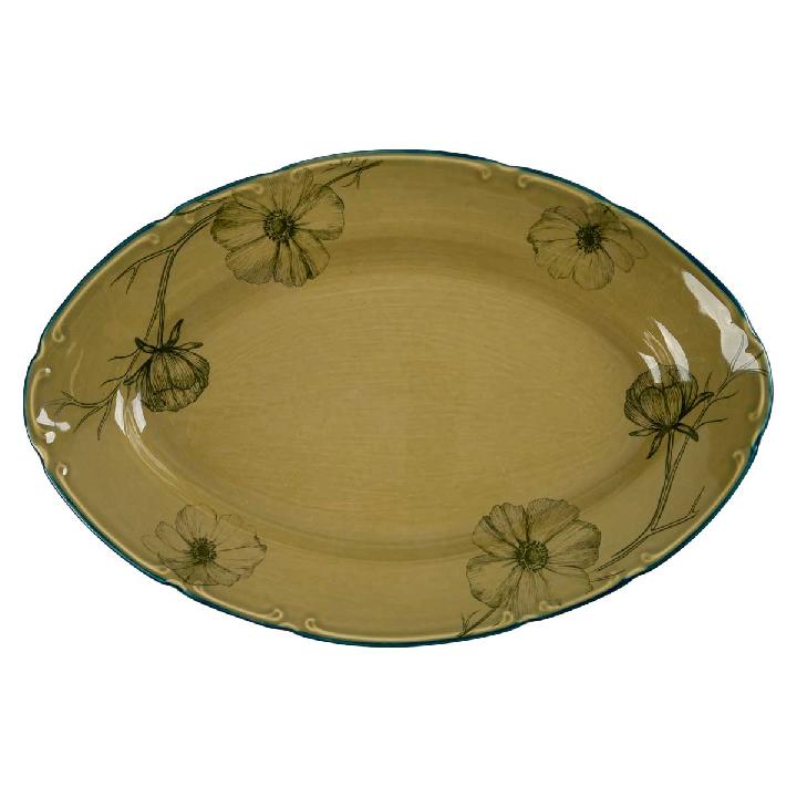 Блюдо овальное 29x20см Дымов Керамика Космея Вечер 20.00