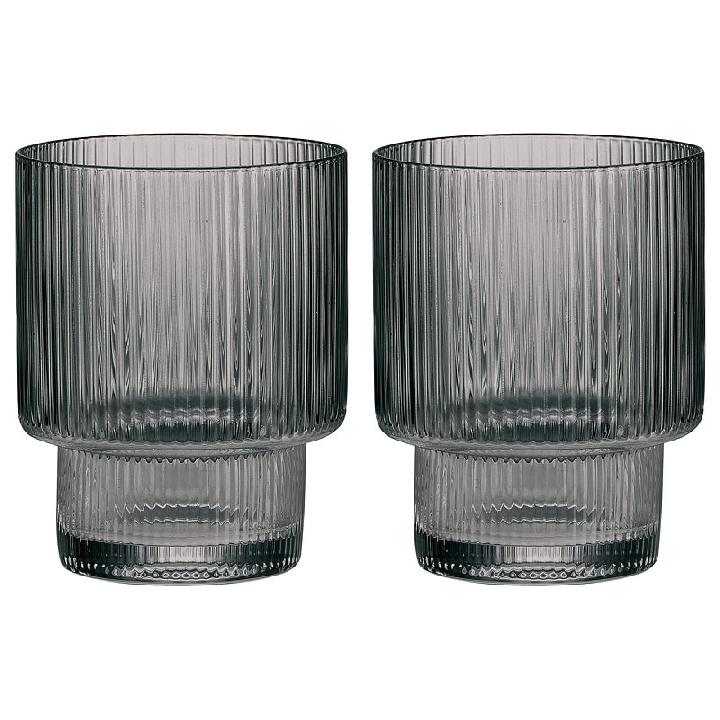 Набор стаканов для воды Pozzi Milano 1876 Modern Classic 320мл 2шт, серый