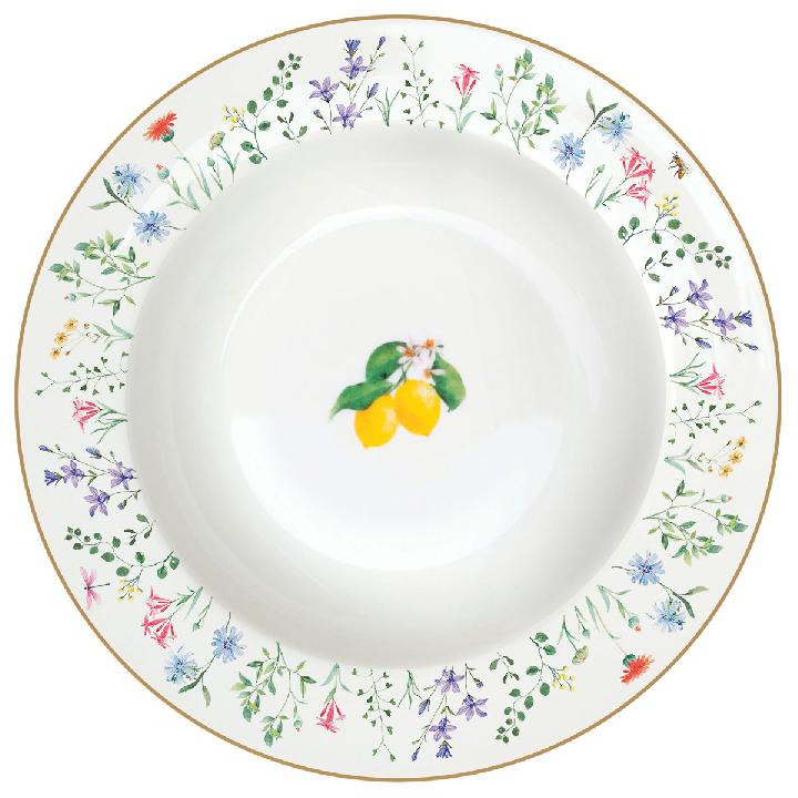 Тарелка суповая Easy Life Цветы и лимоны