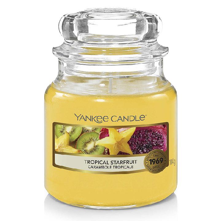 Свеча малая в стеклянной банке Yankee Candle Тропический карамбол