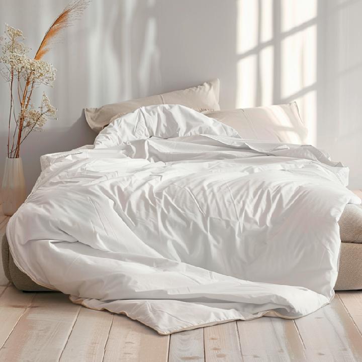 Одеяло 2-спальное Kauffmann SILK 200x200см, цвет белый
